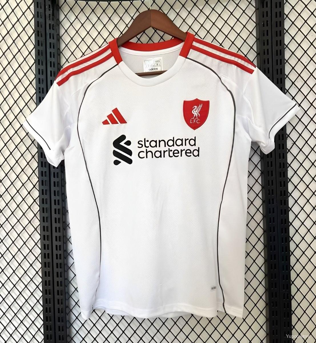Camiseta de fútbol Liverpool 2025/26 VISITANTE MANGA CORTA VERSION FAN